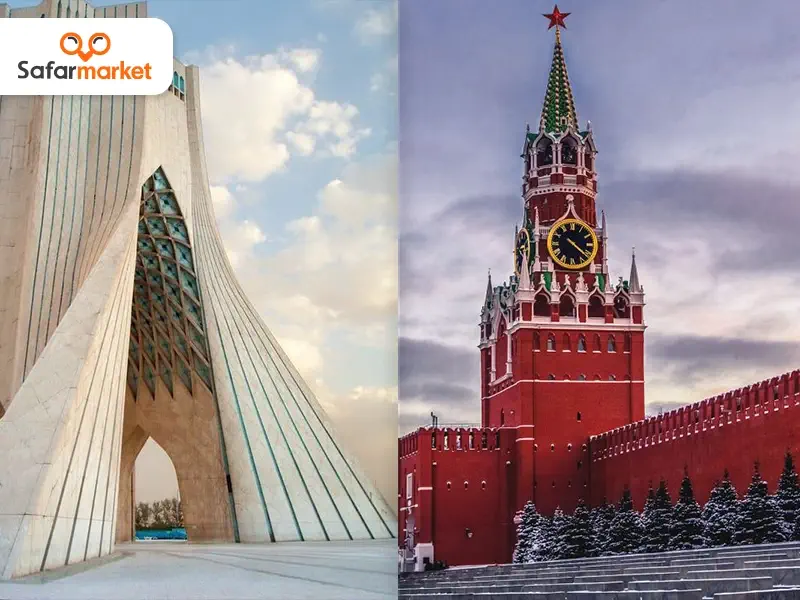 پرواز از مسکو به تهران با خرید بلیط مسکو تهران